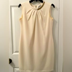 Danny & Nicole Cream & Gold Dress